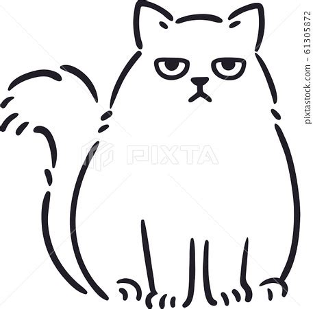 Angry cat drawing - Stock Illustration [61305872] - PIXTA