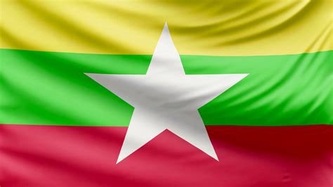 Realistic Myanmar Flag In 4k Stock Motion Graphics SBV-311650642 ...