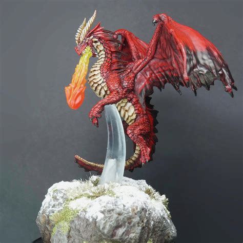 [OC] Young Red Dragon from Wizkids Miniatures : r/DnD