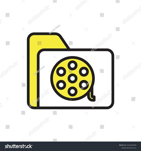 Movie Folder Icon Vector Illustration Stock Vector (Royalty Free ...