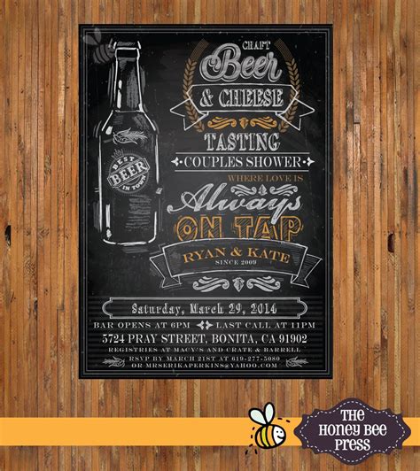 Beer Tasting Party Invitation Beer Couples Shower Invitation