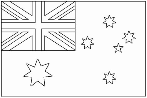 Flag australia - Flags Coloring pages for kids to print & color