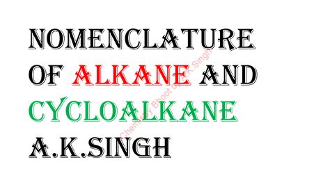 SOLUTION: Nomenclature of Alkane and Cycloalkane - Studypool