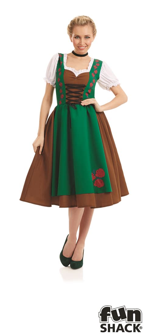 Ladies Traditional Bavarian Girl Costume for Oktoberfest German Beer ...