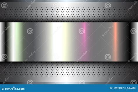 Metallic Background Silver Chrome Stock Vector - Illustration of iron ...