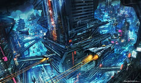 Scifi Night City by RobinTran.★ We recommend Gift Shop: http ...