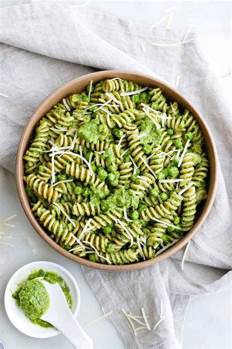 Vegetarian Pesto Pasta with Peas - It's a Veg World After All®