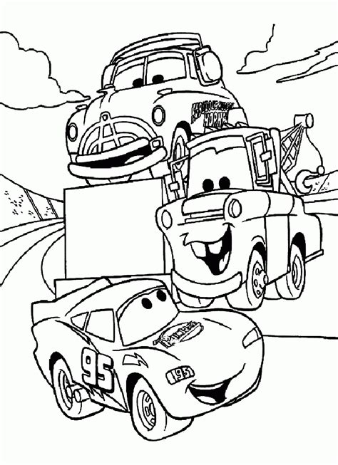 Coloriage Cars et Cars 2 et dessins de Flash Mc Queen - Cars Coloring Pages