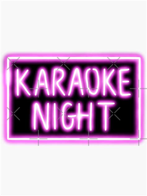 "karaoke night" Sticker for Sale by AlishaMSchil | Redbubble