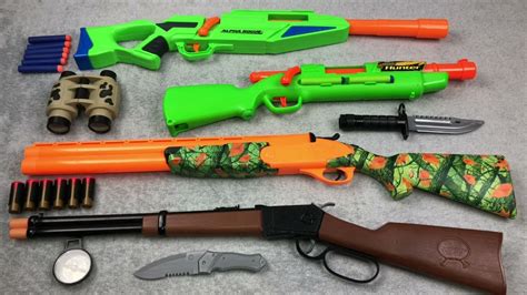 Hunting Toy Guns Box of Toys Rifles Weapons - YouTube