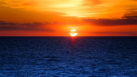 1360x768 Ocean Sunset Photography Desktop Laptop HD Wallpaper, HD ...