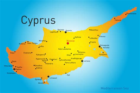 The divided island of Cyprus