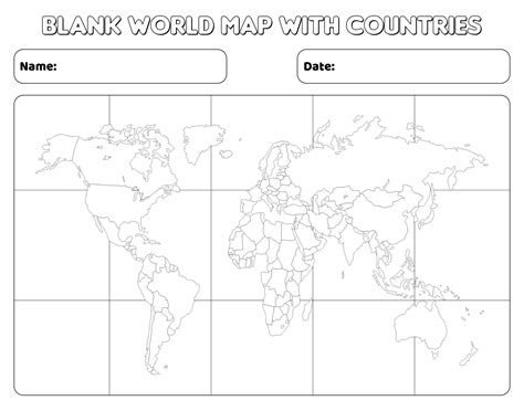 10 Best Free Large Printable World Map in 2022 | Large printable, Kids ...