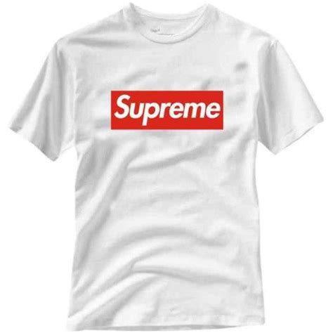 Supreme T Shirt Logo White liked on Polyvore featuring tops, t-shirts ...