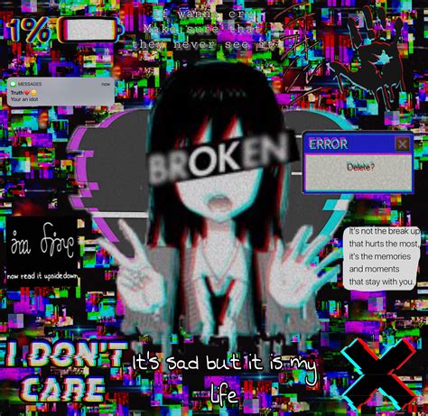 Glitch Anime Girl PFP