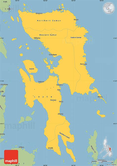 Philippines Map Region 8