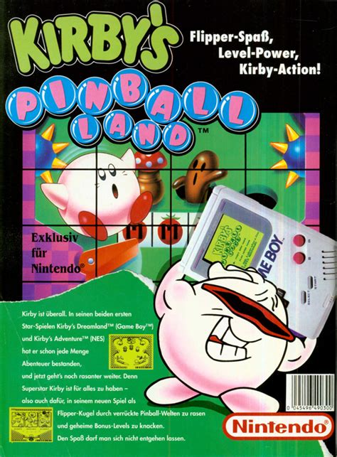 Kirby's Pinball Land (1993) promotional art - MobyGames