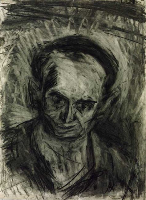 ‘Self-Portrait. Verso: Untitled (Two Figures)‘, Leon Kossoff, 1967 | Tate