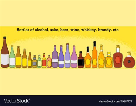 Sake bottle set with analog touch Royalty Free Vector Image