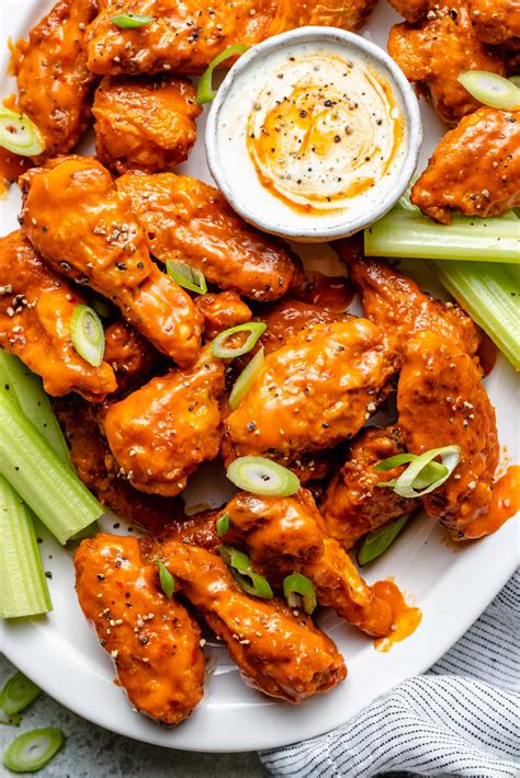 Crispy Baked Buffalo Chicken Wings - All the Healthy Things