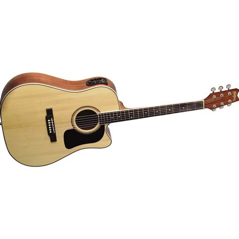 Washburn D10SCE Cutaway Dreadnought Acoustic-Electric Guitar w/case ...