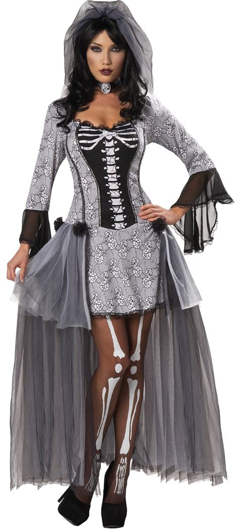 Women's Skeleton Bride Costume - CostumePub.com