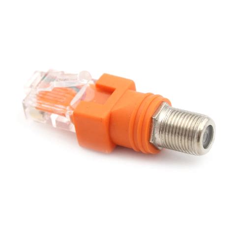 1Pcs F Type Connector RF Female To RJ45 Male Coaxial Adapter Coupler ...