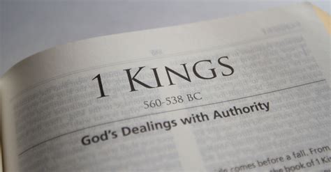 1 Kings - Bible Book Chapters and Summary - New International Version