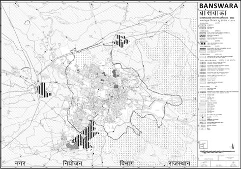 Banswara Existing Land Use 2011 map PDF Download - Master Plans India