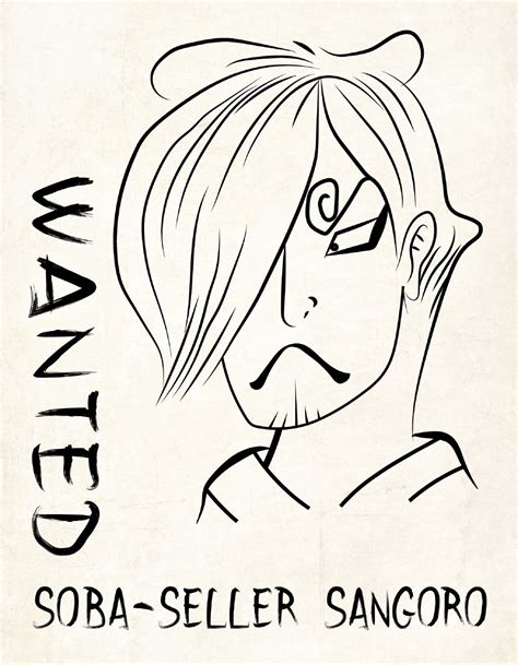 Sanji Wanted Poster – Tulisan