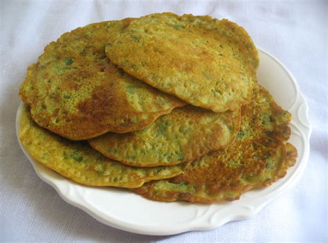 Savory Fenugreek and Coriander Pancakes | Lisa's Kitchen | Vegetarian ...