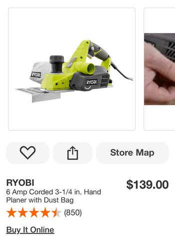 RYOBI 6 Amp Corded 3-1/4 in. Hand Planer with Dust Bag | Pallet Hound