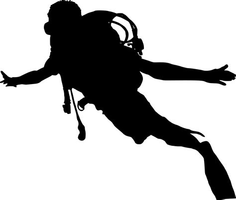 10 Scuba Diver Silhouette (PNG Transparent) | OnlyGFX.com