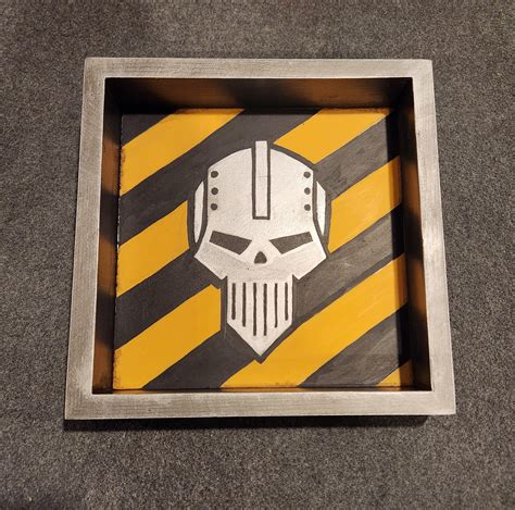 Iron Warriors Space Marine Legion Hand Painted Dice Tray 8 X 8 Battle ...