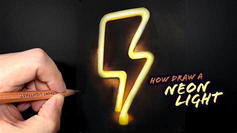 How To Draw A Neon Light | Art Tutorial - YouTube