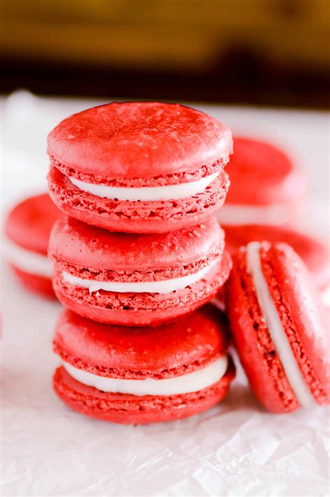 Easiest Ever Red Velvet French Macarons Recipe - Something Swanky