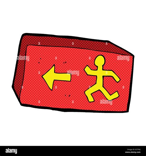 retro comic book style cartoon exit sign Stock Vector Image & Art - Alamy