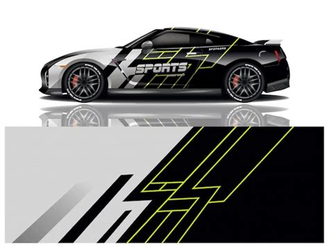 Premium Vector | Sports car wrapping decal design