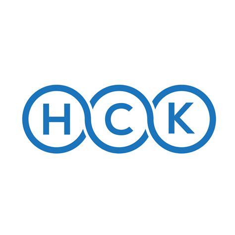 HCK letter logo design on white background. HCK creative initials ...