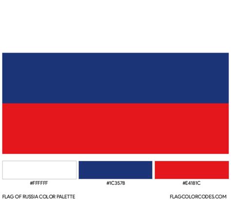 Russia flag color codes