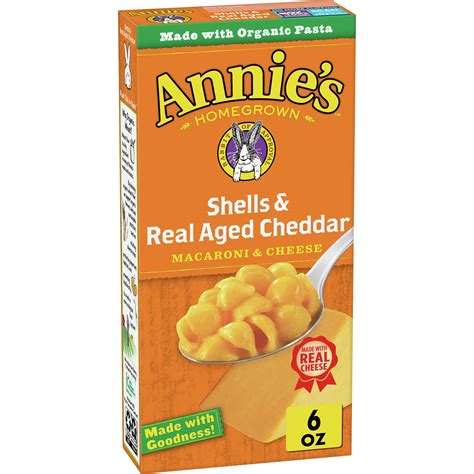 Annie's Shells & Aged Cheddar Mac & Cheese, 6 oz - Walmart.com ...