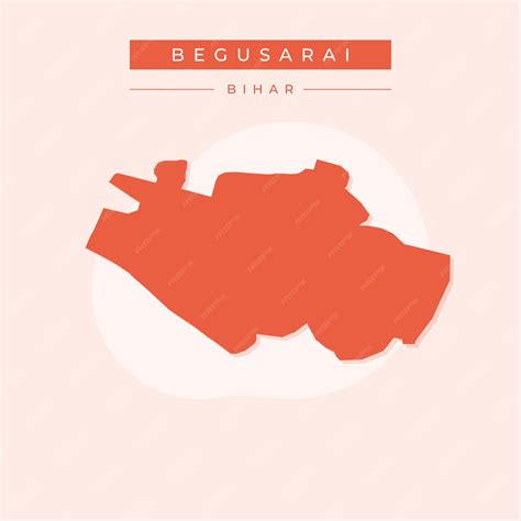 Premium Vector | Vector illustration vector of begusarai city map