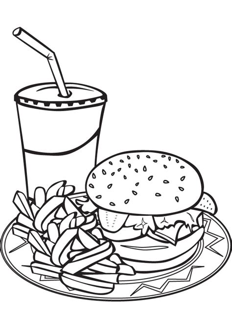 Fast Food Coloring Pages | ColoringMe.com