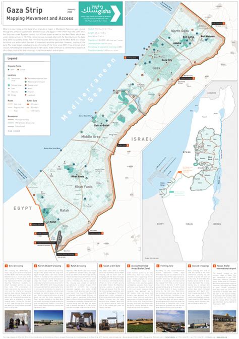 Map of the Gaza showing its borders and crossing points. (Source ...