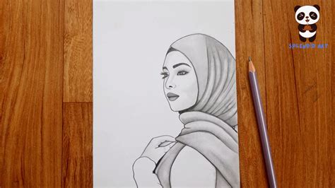 This drawing for all drawing lovers.I draw a beautiful hijab girl. Hope ...