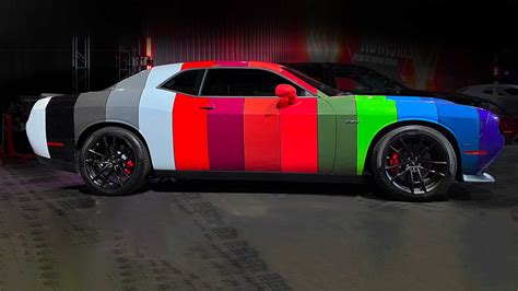 2023 Dodge Challenger Offers Wrap With All 14 "Hi-Impact" Colors On It