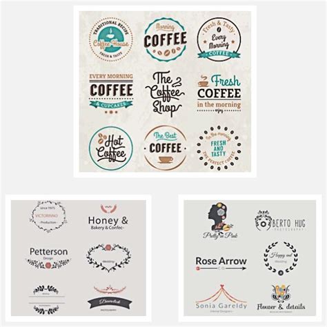 Cute & modern vector logo set | Free download