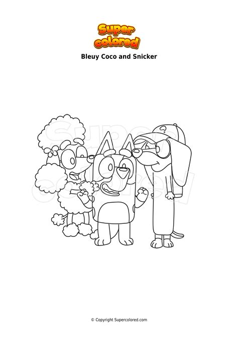 Coloring Pages - Bluey - Supercolored