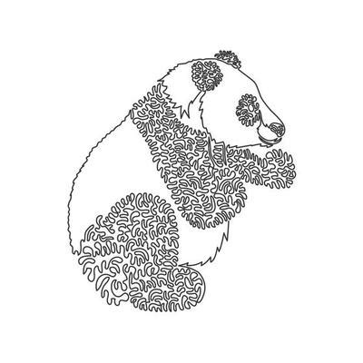 Panda Line Art Vector Art, Icons, and Graphics for Free Download