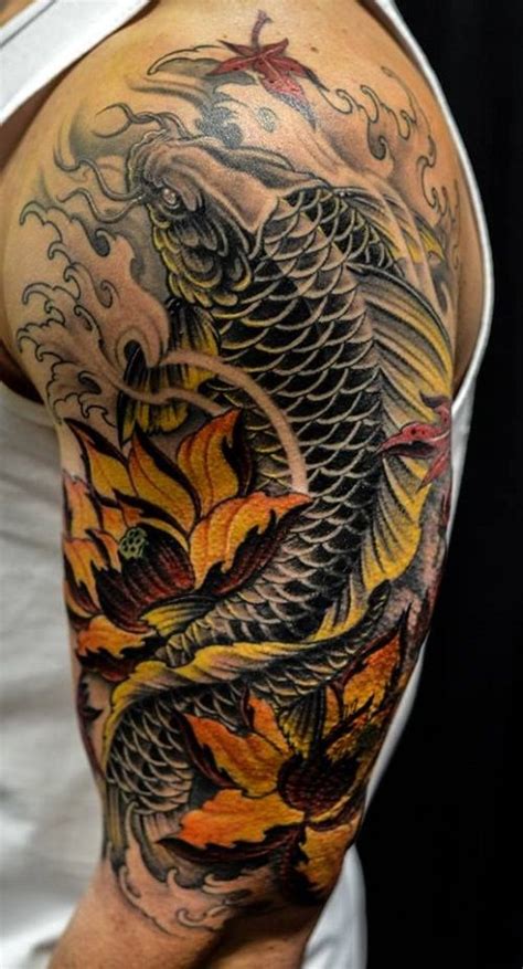 110 Best Japanese Koi Fish Tattoo Designs and Drawings | Koi tattoo ...